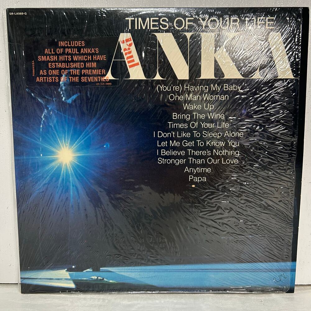 Paul Anka Times Of Your Life Vinyl LP 1975 United Artists